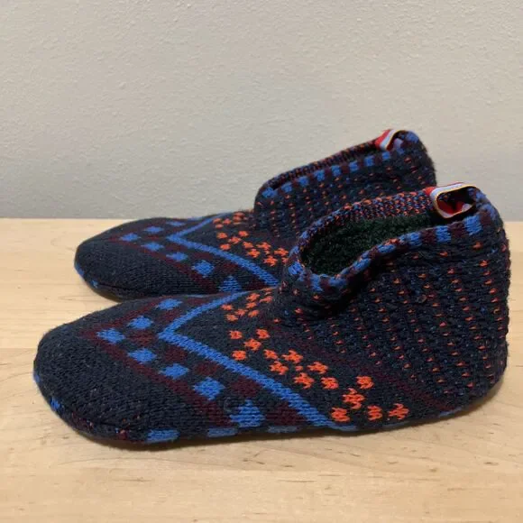 Bombas Gripper Slipper Socks Medium Fair Isle Indoor House Shoes Non Slip - Picture 5 of 6